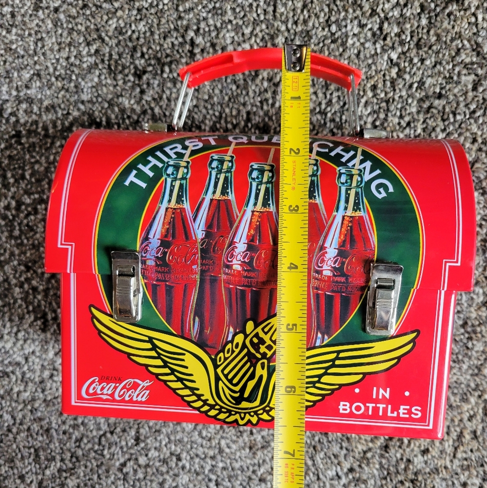 Coca cola tin box with lid and handle - Picture 7 of 10